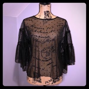 Sheer Express Bell Sleeve Top
